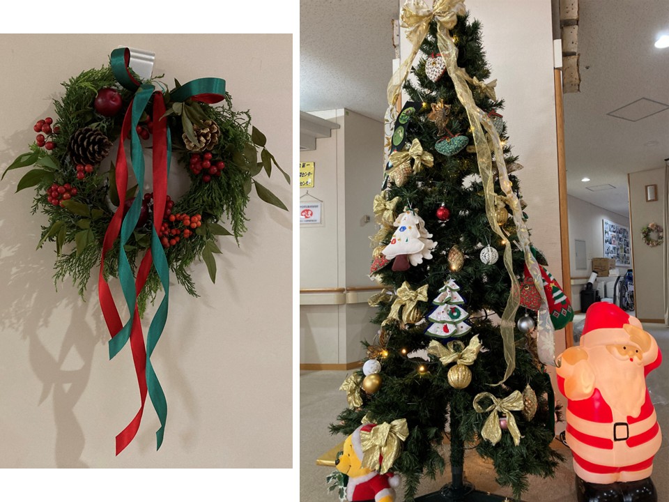 このリースは家族会の方が作ってくださいました。<br>